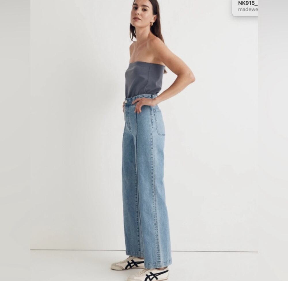Madewell Perfect Vintage Wide Leg Jean | Pintuck Edition Size 26